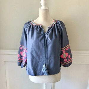 Rebellion Embroidered Tunic Top S